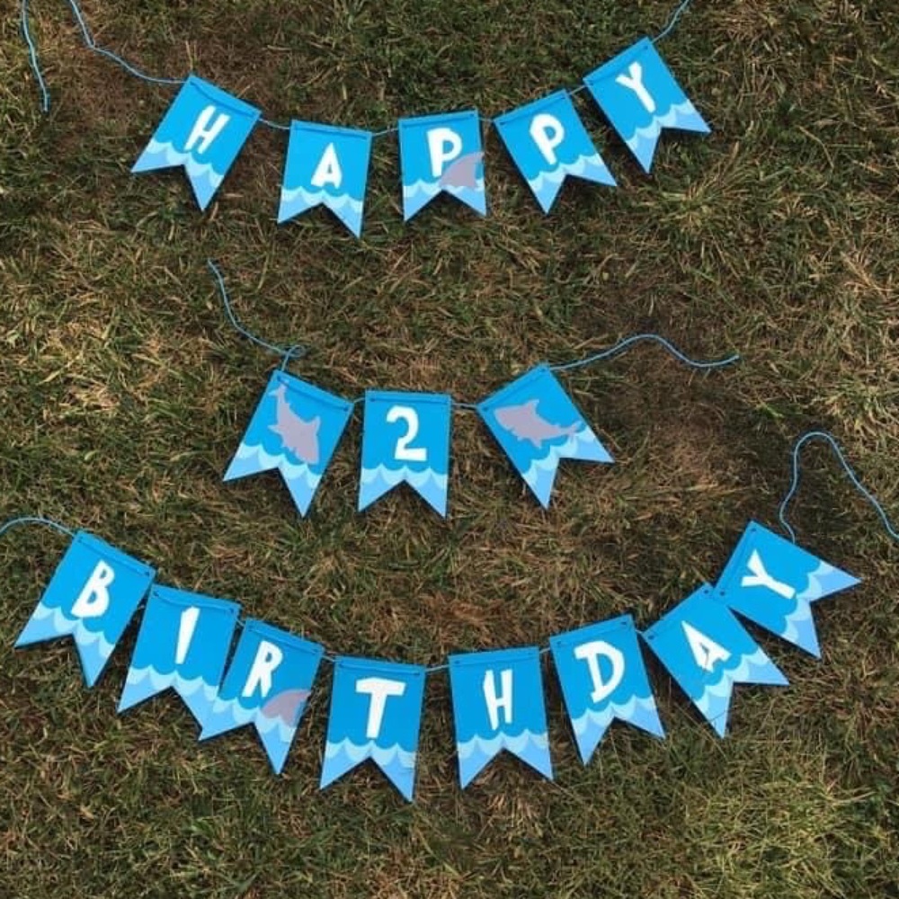 Card stock layered banners